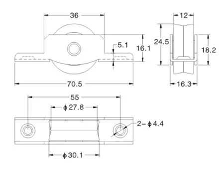 Spare Parts Door Hardware Nylon Pulley Sliding Door Roller Wheel Aluminium UPVC Window Roller