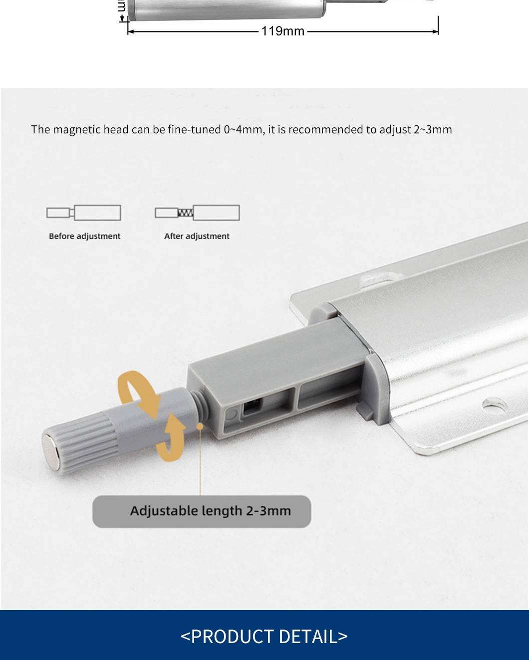 Cabinet Door Push to Close Opener Push Open System