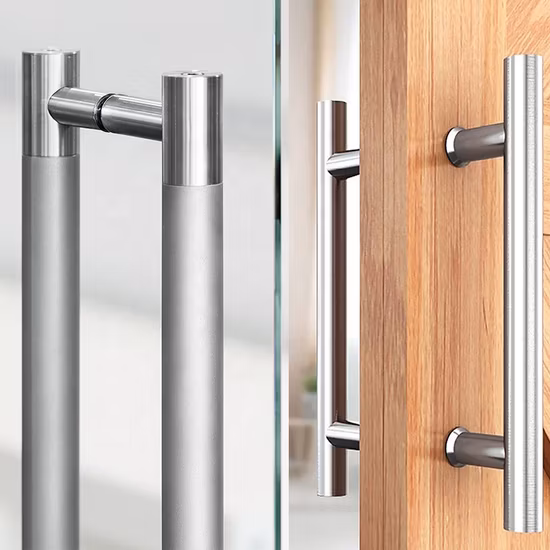 Maniglia per porta interna back to back interna a doppio lato in migliore vendita per porta scorrevole in vetro commerciale